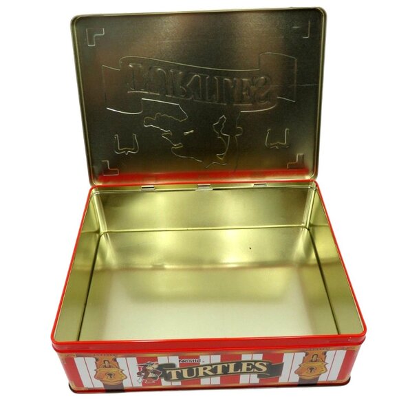 NESTLE Turtles Tin Box 600g Collectible Candy Container 90s Vintage - Picture 6 of 9